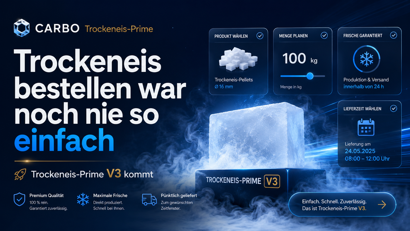 Trockeneis-Prime V3 – Trockeneis bestellen war noch nie so einfach