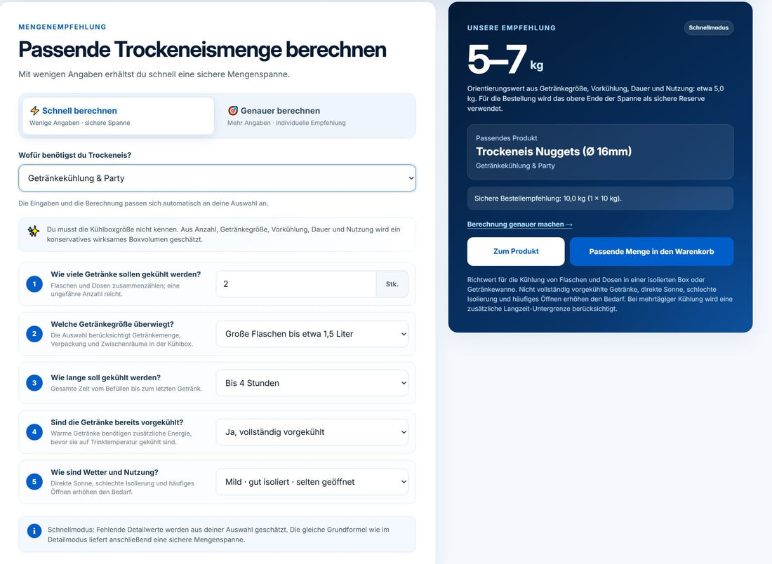 Weniger raten. Passender bestellen: Unser neuer Trockeneis-Rechner ist da! - CARBO - Trockeneis-Prime